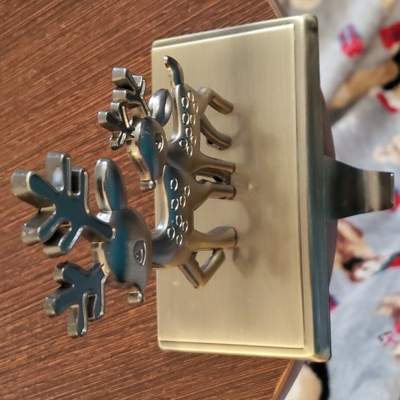 Toiyason Reindeer Christmas Stocking Holder in Antiqued Bronze - Picture 5 of 6